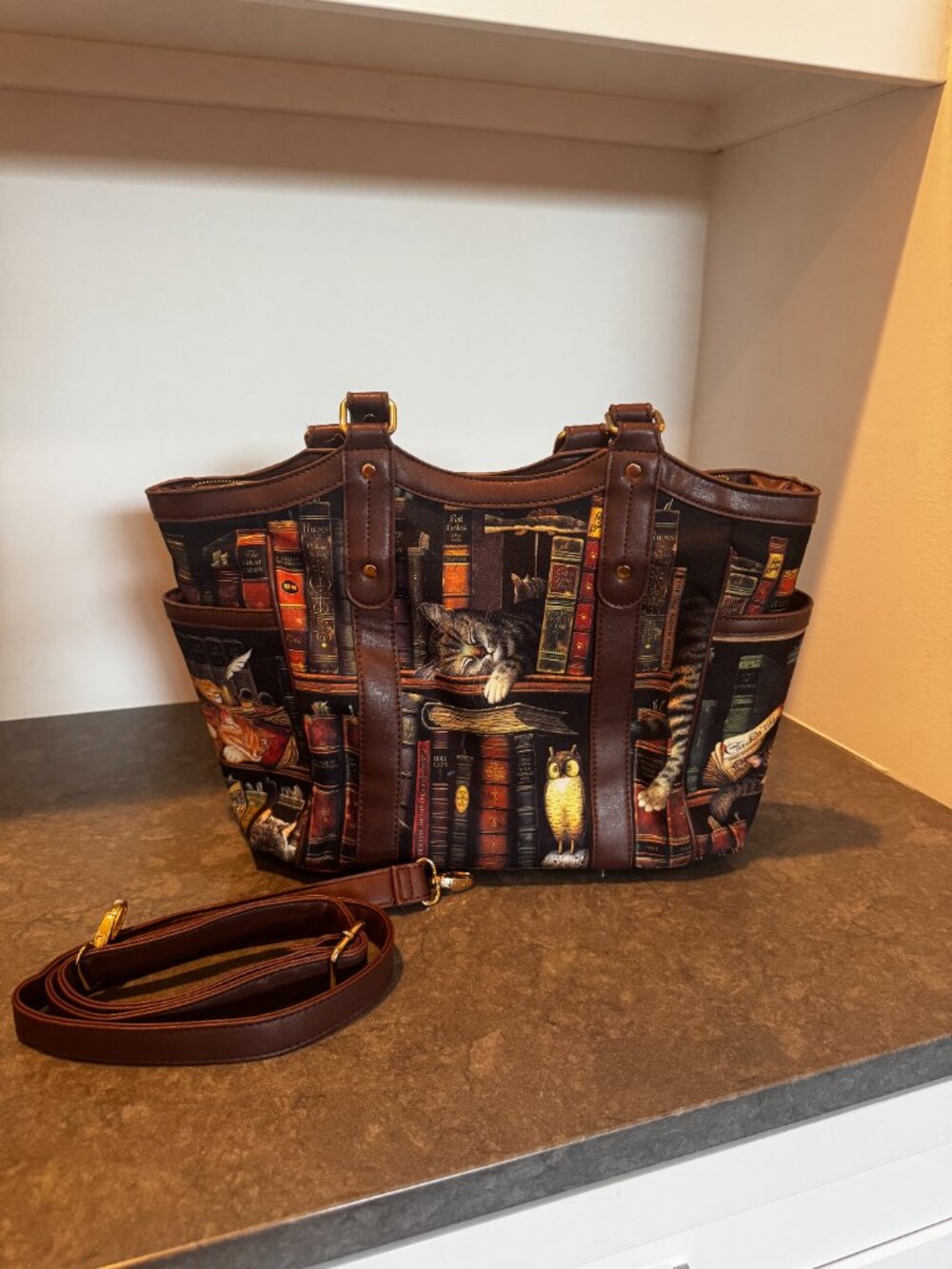 The Bradford Exchange Charles Wysocki Classic Cat Tails Tote Bag EUC - Picture 12 of 13